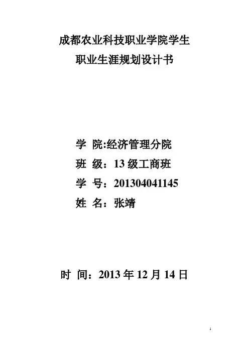大学生职业生涯规划