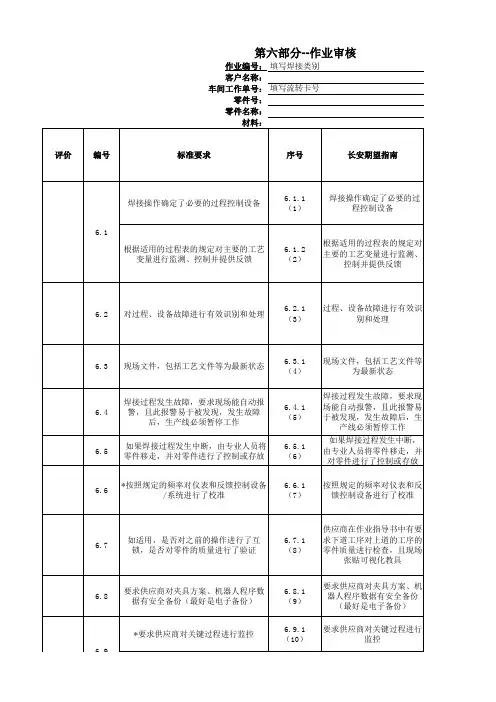 PCE-焊接子体系评估标准(WSA)-指南版