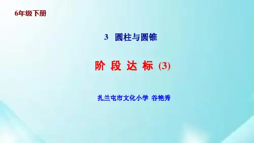 人教版新课标六年级数学下册第三单元 阶段达标 (3)