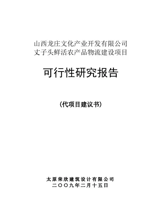某公司项目可行性研究报告(doc 38页)
