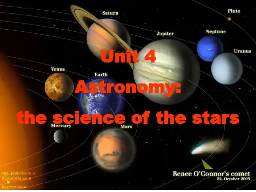 浙江省高中英语人教版必修三：Unit4  Astronomy_公开课课件(共15张PPT)