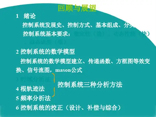 自动控制原理自学课件 第三章 控制系统的时域分析—1引言及一阶系统时域分析