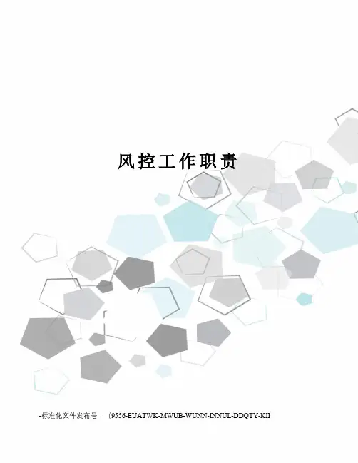风控工作职责