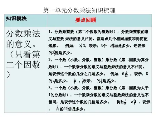 六上第一单元复习资料
