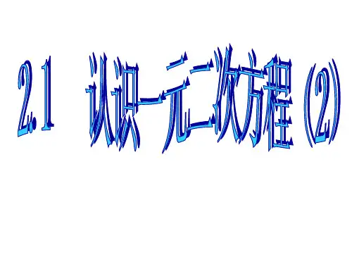 2.1.2认识一元二次方程剖析