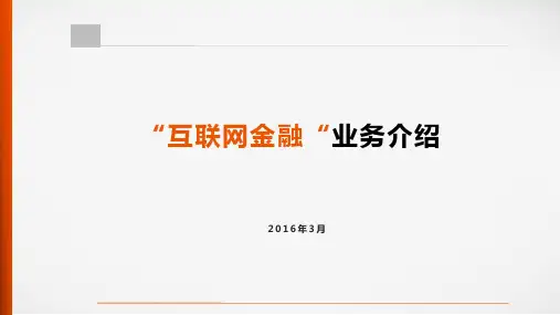 互联网金融介绍 ppt课件