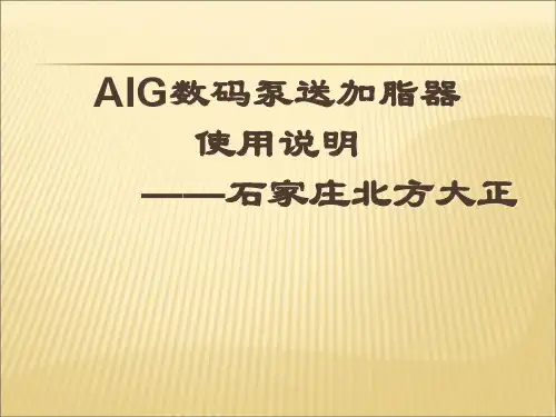 【课件】数码加脂器使用说明精编版