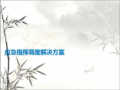应急指挥调度解决方案 PPT