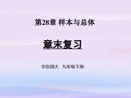 华东师大版数学九年级下册-28.3 章末复习 课件  教学课件