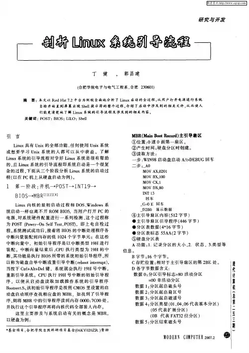 剖析Linux系统引导流程