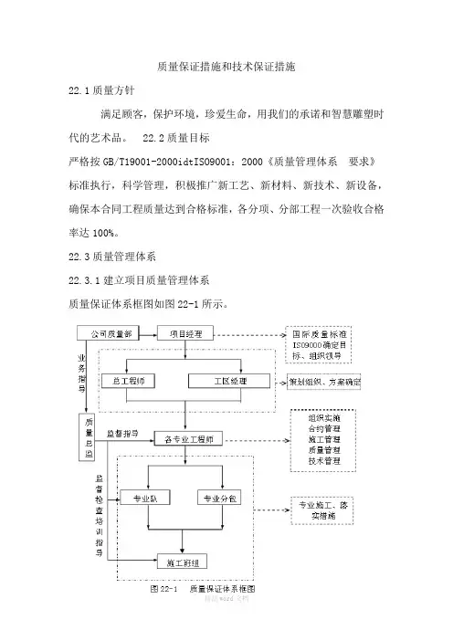 质量管理和技术保证措施