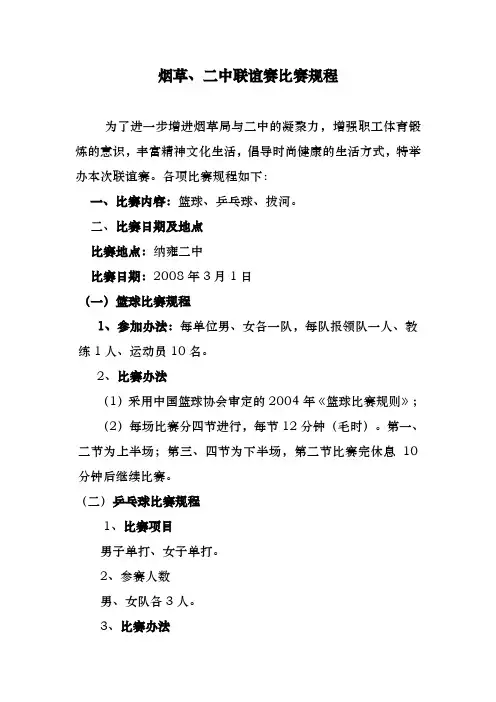 篮球竞赛规程