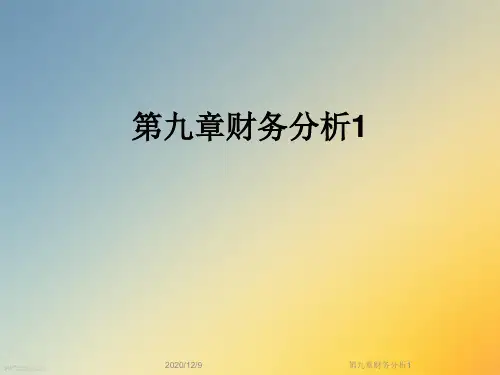 第九章财务分析1