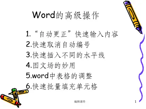word的高级操作ppt课件