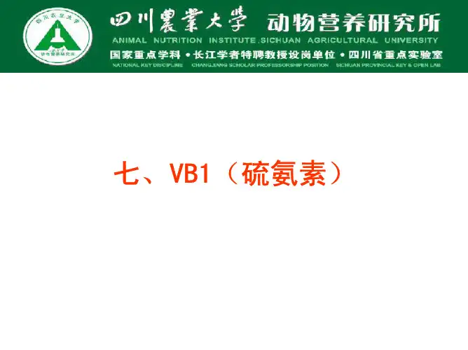 9-2、VB1(硫氨素)