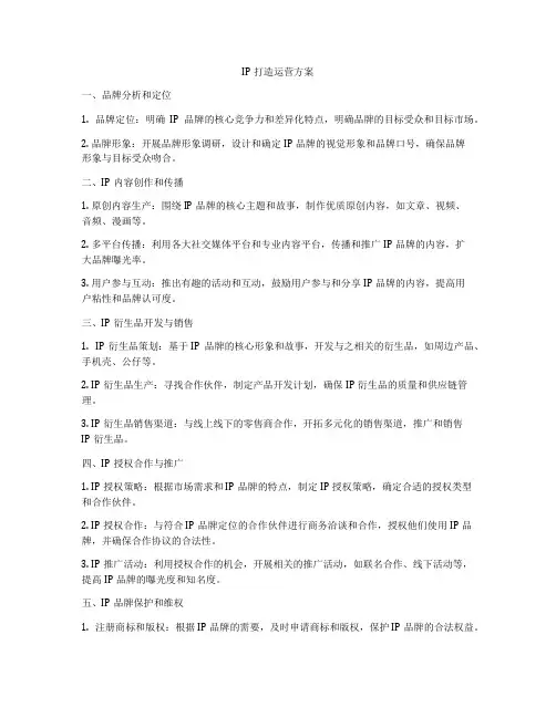 IP打造运营方案