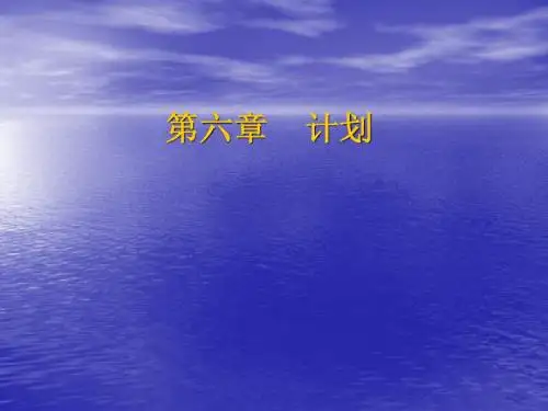 第六章 计划