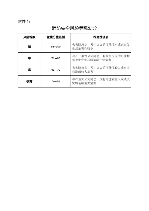 消防安全风险评估报告表 2