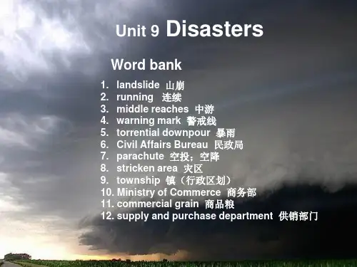 Unit 9 Disasters