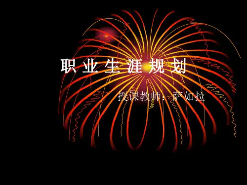 最完整的职业生涯规划教案