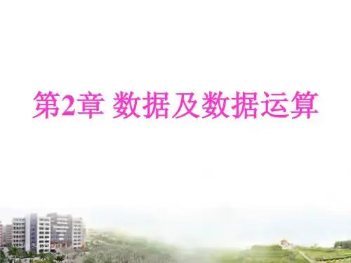 第二章 数据与及数据运算
