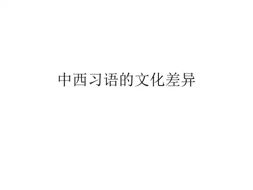 中西习语的文化差异 ppt课件