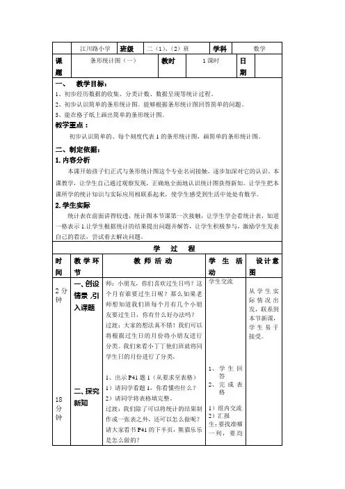 条形统计图(一)