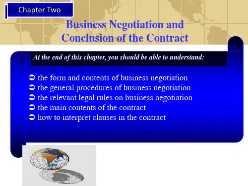 国际贸易Chapter_2_Business_Negotiation_and