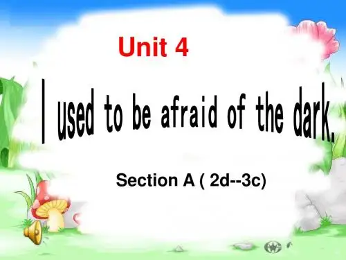 人教新目标九年级Unit4 I used to be afraid of the dark. 导学案  Section A 3a—3