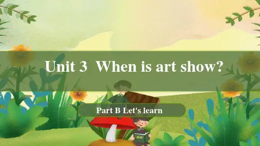 五下人教英语Unit 4 When is Easter? PB Lets learn 课件
