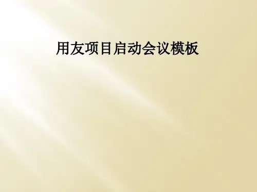 用友项目启动会议模板