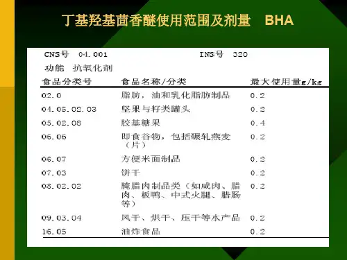 第五章抗氧化剂数据照片资料
