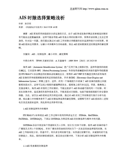 AIS时隙选择策略浅析