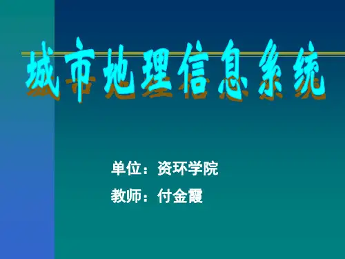 城市地理信息系统(中山大学gis课件》