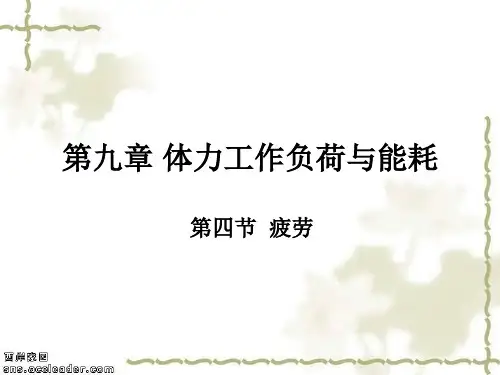 第九章 体力工作负荷与能耗