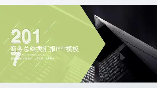 商务总结类汇报模板