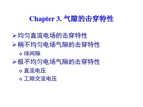 6 第三章2 稳态电压下的击穿