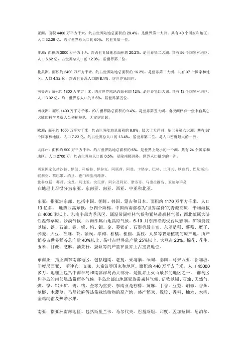 世界七大洲