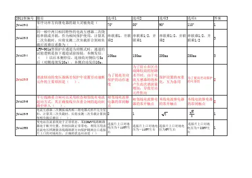 国家电网公司入职面试真题选择题精编