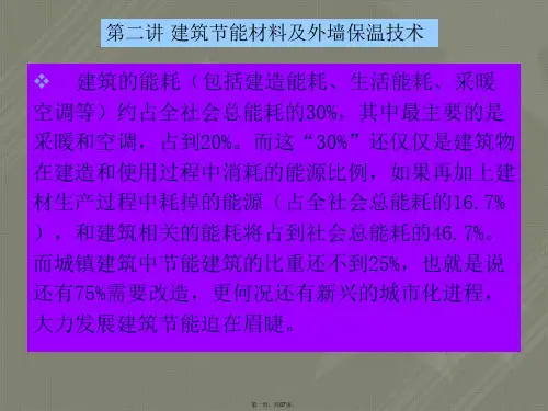 建筑节能材料与外墙保温技术