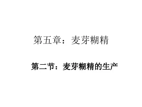 5.2麦芽糊精的生产