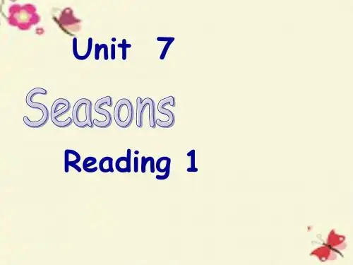 牛津译林版英语八上Unit 7《Seasons》(Reading 1)ppt课件