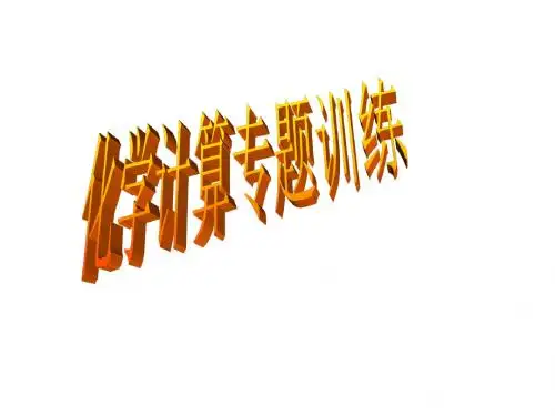 2008届高三化学计算专题训练(内容全面丰富).ppt