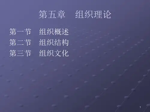 中科大考研生《管理学》第五章 组织理论--资料