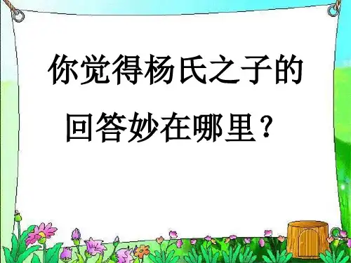 杨氏之子第二课时课件