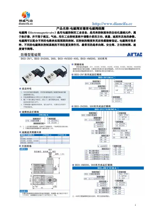 亚德客电磁阀线圈