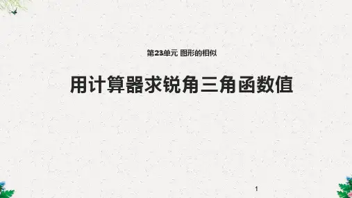 《24.3锐角三角函数—2.用计算器求锐角三角函数值》(华东师大版)