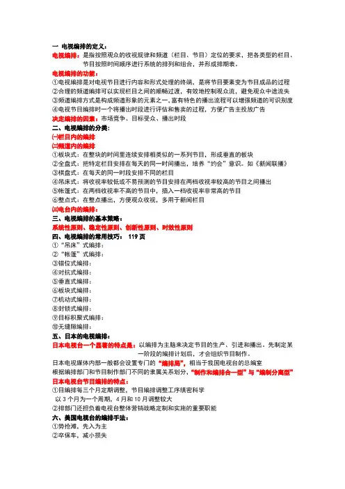电视编排