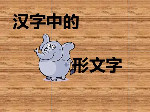 汉字中的象形文字