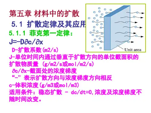 材料科学基础5 材料中的扩散